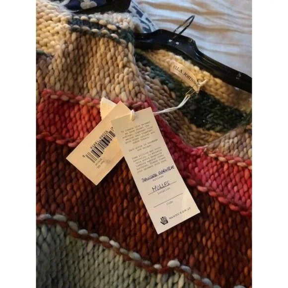 NWT $765 ULLA JOHNSON VIOLETA HAND WEAVED STRIPED MERINO WOOL SWEATER SZ M/L - Picture 10 of 10